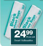 Housebrand Swart Black Refuse Bags-20's Per Pack
