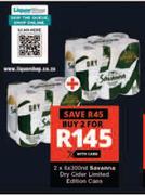 Savana Dry Cider Limited Edition Cans-For 2 x 6 x 300ml