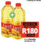 Excella Sunflower Oil-2 x 2L
