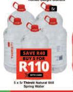 Thirsti Natural Still Spring Water-For 5 x 5L 