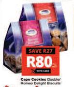 Cape Cookies Double/ Romeo Delight Biscuits 