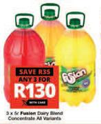 Fusion Dairy Blend Concentrate(All Variants)-For 3 x 5L