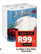 Le Fleur 2 Ply White Toilet Rolls