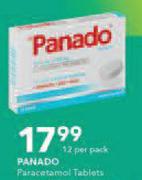 Panado Paracetamol Tablets-12's Per Pack
