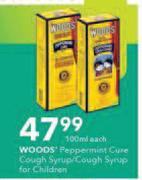 Wood's Peppermint Cure Cough Syrup/ Cough Syrup For Children-100ml Each