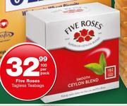 Five Roses Tagless Teabags-100 Per Pack