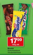 Nestle sjokoladeblok verskeidenheid-150g Elk