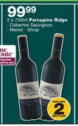 Porcupine Ridge Cabernet Sauvignon/Merlot/Shiraz-2 x 750ml