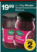 Rhodes Sliced/Grated/Diced Beetroot-2 x 385g