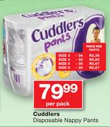 Cuddlers Disposable Nappy Pants Size 4-32 Per Pants