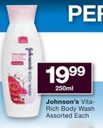 Johnson's Vita Rich Body Wash Assorted-250ml Each