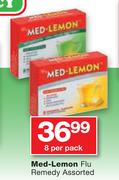 Med-Lemon Flu Remedy Assorted-8 Per Pack