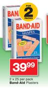 Band-Aid Plasters-2 x 25 Per Pack