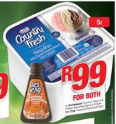 Dairymaid Country Fresh Ice Cream 5L & Ice Cap Topping 200ml-For Both