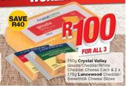 Crystal Valley Gouda/Cheddar/White Cheddar Cheese Combo-For All 3