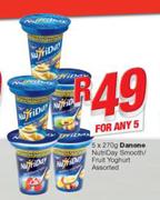 Danone Nutriday Smooth/ Fruit Yoghurt-5x270g