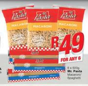 Mr. Pasta Macaroni/ Spaghetti-6x500g