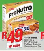 Bokomo Weet Bix 450g & Bokomo Pronutro Graankos Verskeidenheid 500g Elk-Vir Beide