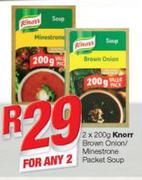 Knorr Brown Onion/ Minestrone Packet Soup-2x200g