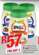B Well Thick & Creamy/ Original Mayonnaise-3x740g/750g