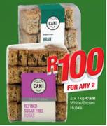 Cani White/ Brown Rusks-2x1kg