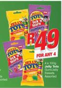 Jelly Tots Gum/ Jelly Sweets-4x100g