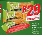 Tasty Treats Trisk Savoury Crackers-3x100g