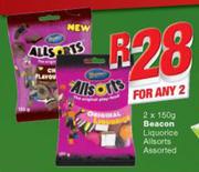 Beacon Liquorice Allsorts-2x150g