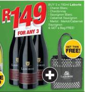 Laborie Chenin Blanc / Chardonnay Sauvignon Blanc / Cabernet Sauvignon Merlot + Free Bag-Any 3x750ml