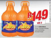 Brookes Oros Oorspronklike Lemoenkwas-konsentraat-2x5Ltr