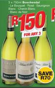 Boschendal Le Bouquet Rose / Sauvignon Blanc / Chenin Blanc / Blanc De Noir-Any 3x750ml