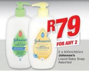 Johnson's Liquid Baby Soap-2x500ml/ 550ml