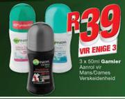 Garnier Aanrol Vir Mans/ Dames Verskeidenheid-Vir Enige 3x50ml 