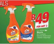 Mr Muscle All Purpose Kitchen/ Bathroom Cleaner-2x500ml