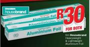 Housebrand Heavyweight & Lightweight Aluminium Foil 5m-For Both