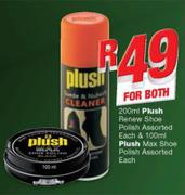 Plush Renew Shoe Polish 200 & Plush Max Shoe Polish 100ml-For Both