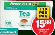 Housebrand Swarttee Teesakkies-110 Per Pak