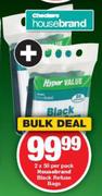 Housebrand Black Refuse Bags-2x50 Per Pack