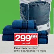 Essentials Excelsior Towel Set Assorted-6 Piece Per Set