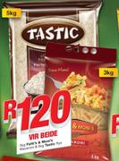 3KG Fatti's & Moni's Macaroni & 5Kg Tastic Rys-Vir Beide 