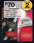 Robertson Winery Tetra Dry Red/Stein/Late harvest/Natural Sweet Rose-2X1l