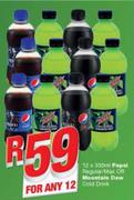 Pepsi regular/Max Or Mountain Dew Cold Drink-12X330ml