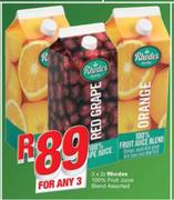 Rhodes 100% Fruit Juice Blend-3X2L