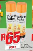 Cook 'N Bake Non-Stick Spray-2X500ml