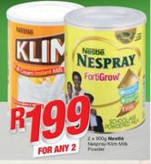 Nestle Nespray/Klim Milk Powder-2X900g