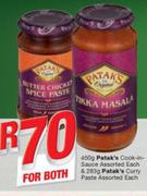 Patak's Cook-In-Sauce 450g & Patak's Curry Paste 283g-For Both