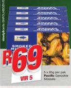 Pacific Gerookte Mossels-5X85g