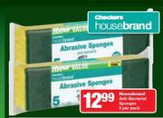 Housebrand Anti-Bacterial Sponges-5's Per Pack