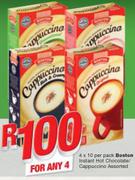 Besten Instant Hot Chocolate/Cappuccino-4X10's Per Pack
