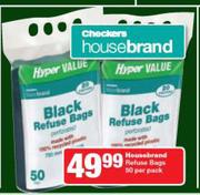 Housebrand Black Refuse Bags-50's Per Pack
